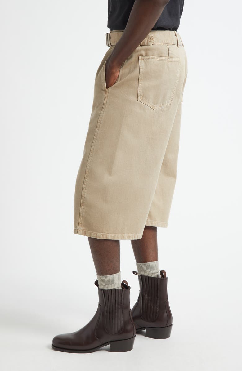 Lemaire Twisted Seam Belted Denim Shorts, Alternate, color, 