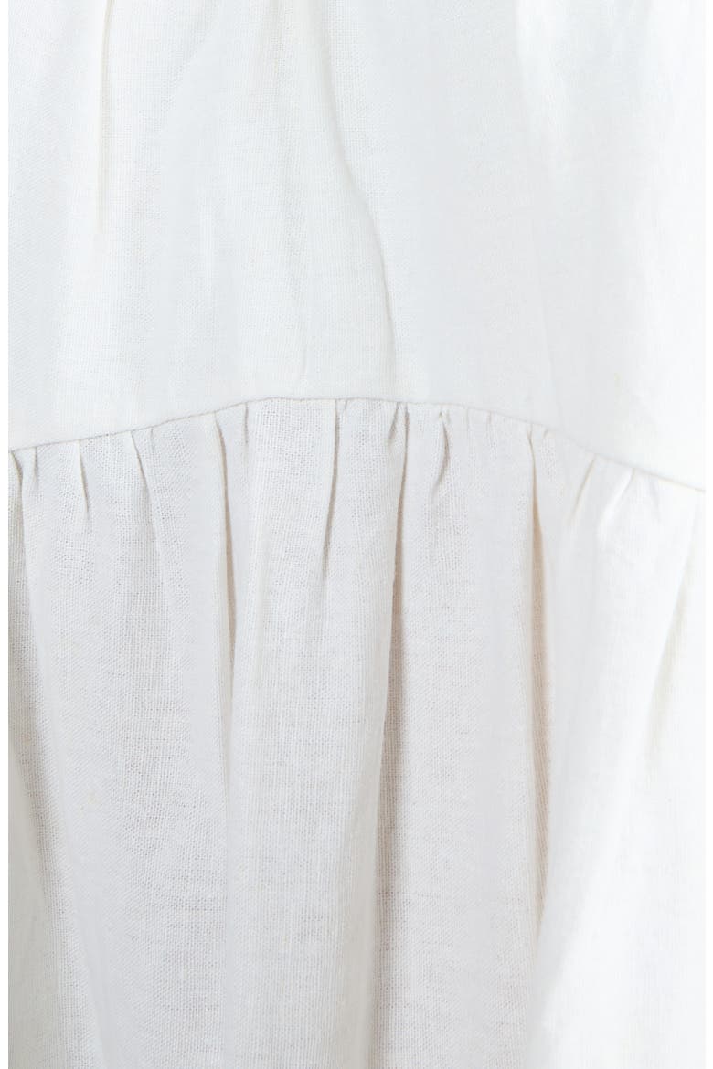 Linen Blend Babydoll Mini Sundress, Alternate, color, WHITE