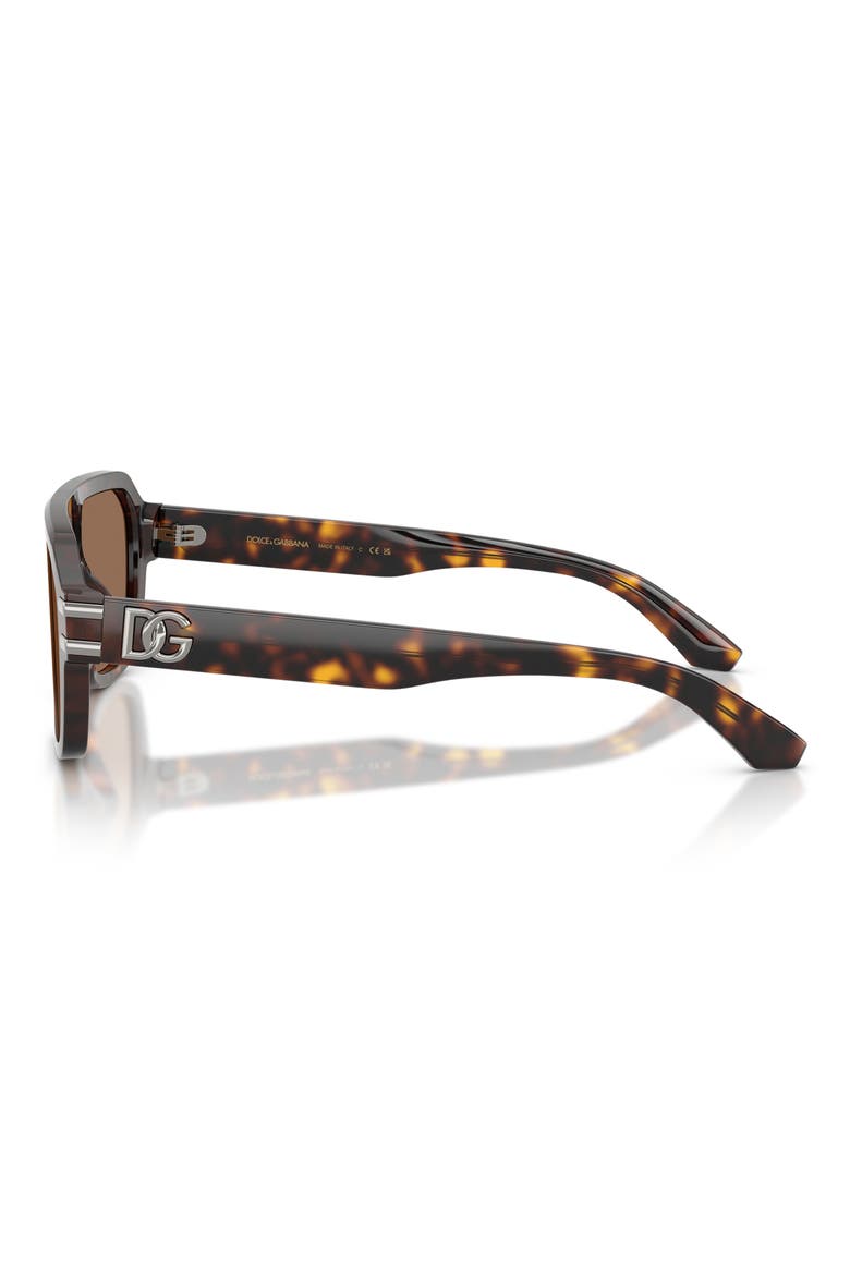 127mm Pilot Sunglasses, Alternate, color, HAVANA / DARK BROWN