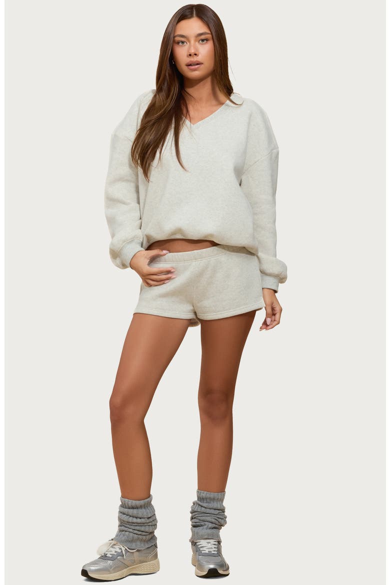 Bronte V-Neck Sweatshirt, Alternate, color, GRAY-MELANGE