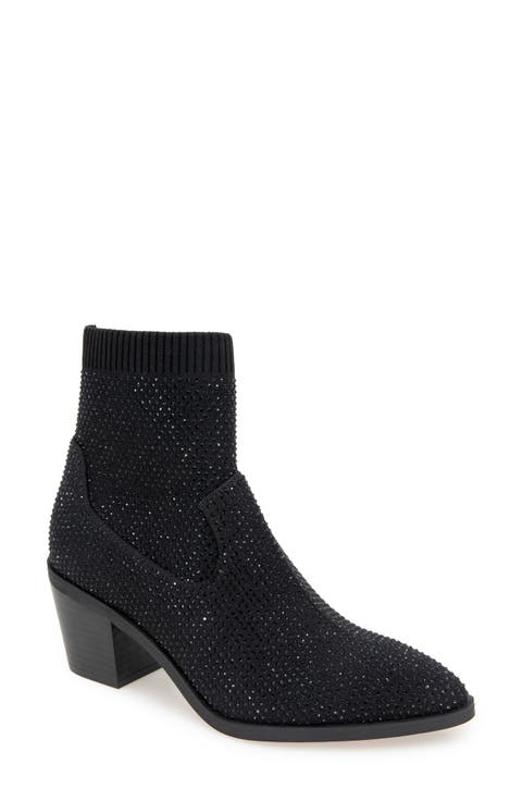 Jess Bejeweled Sock Bootie (Women)