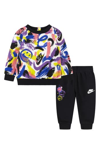 Nike Allover Print Pullover & Joggers Set In Multi