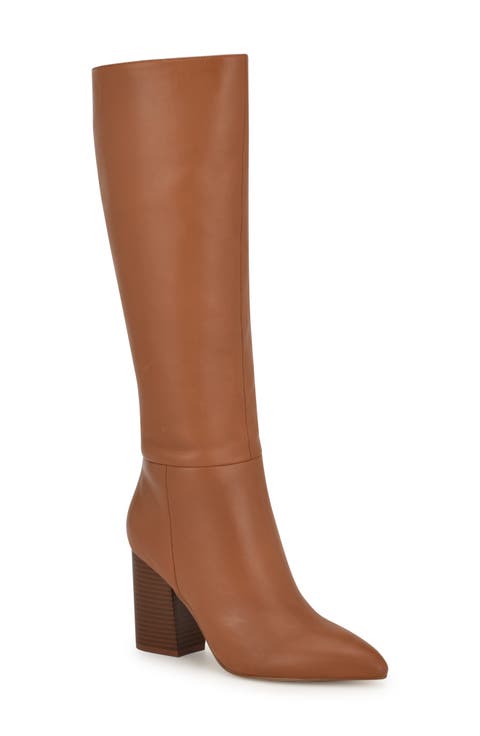 Peachey Pointed Toe Knee High Boot (Women)