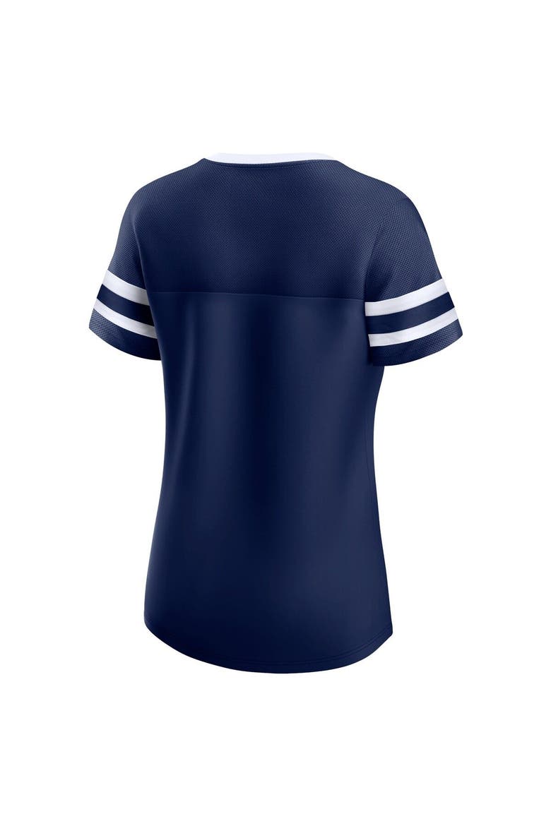 Women's Fanatics Branded Navy Dallas Cowboys Original State Lace-Up T-Shirt, Alternate, color, Navy