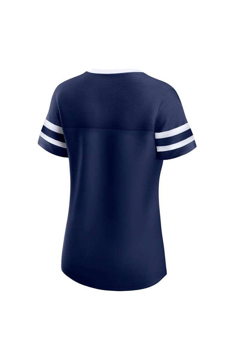 FANATICS Women's Fanatics Branded Navy Dallas Cowboys Original State Lace-Up T-Shirt, Alternate, color, 