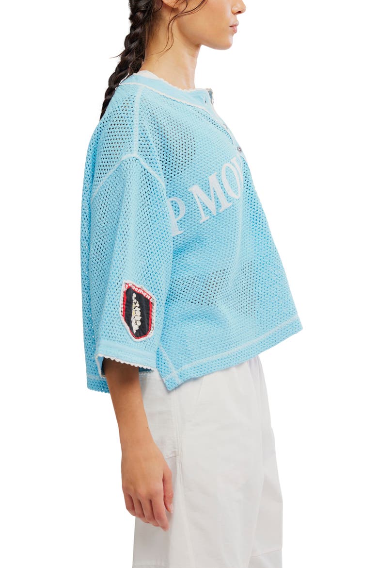 FP Movement Camp Out Embroidered Open Stitch Top, Alternate, color, BRIGHT BLUE
