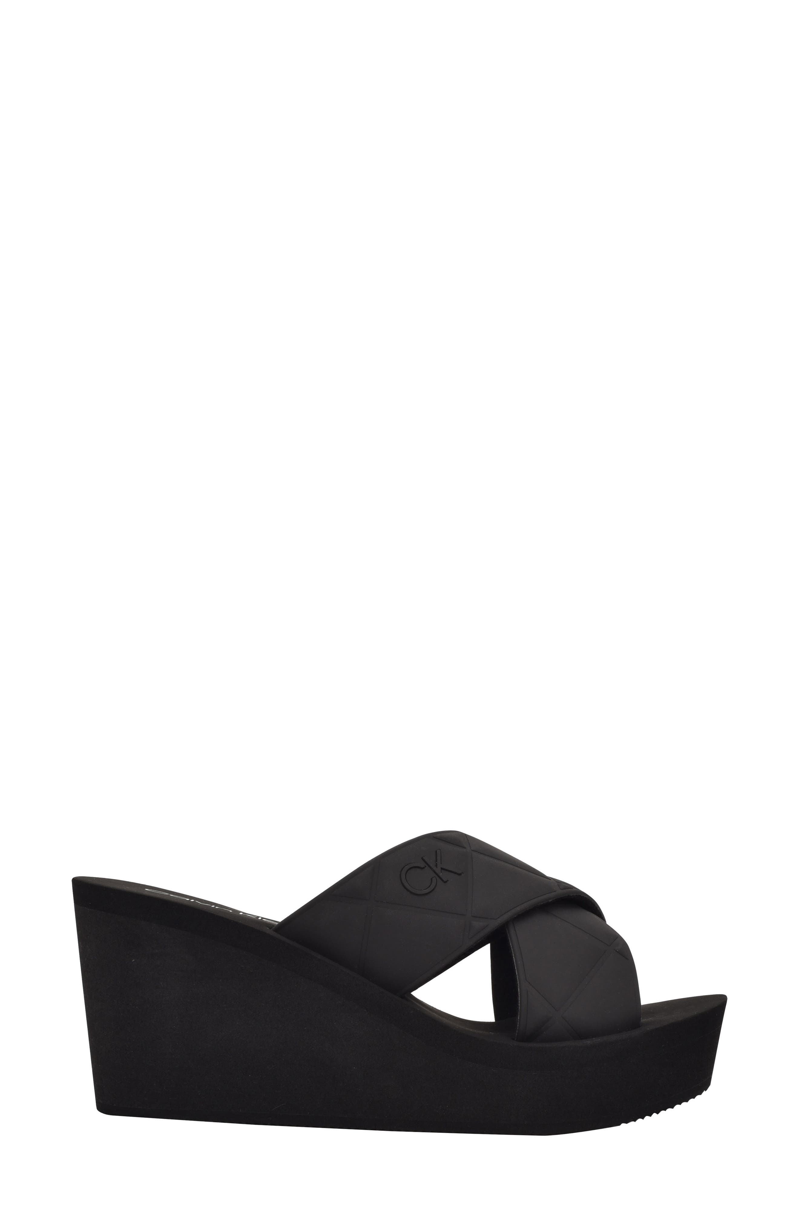 Calvin Klein Rhena Platform Slide Sandal, Alternate, color, 