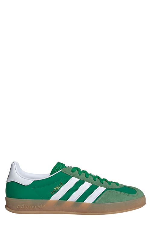 Adidas Originals Low Top Suede Sneakers With Rubber Sole In Green/white/hazy Green