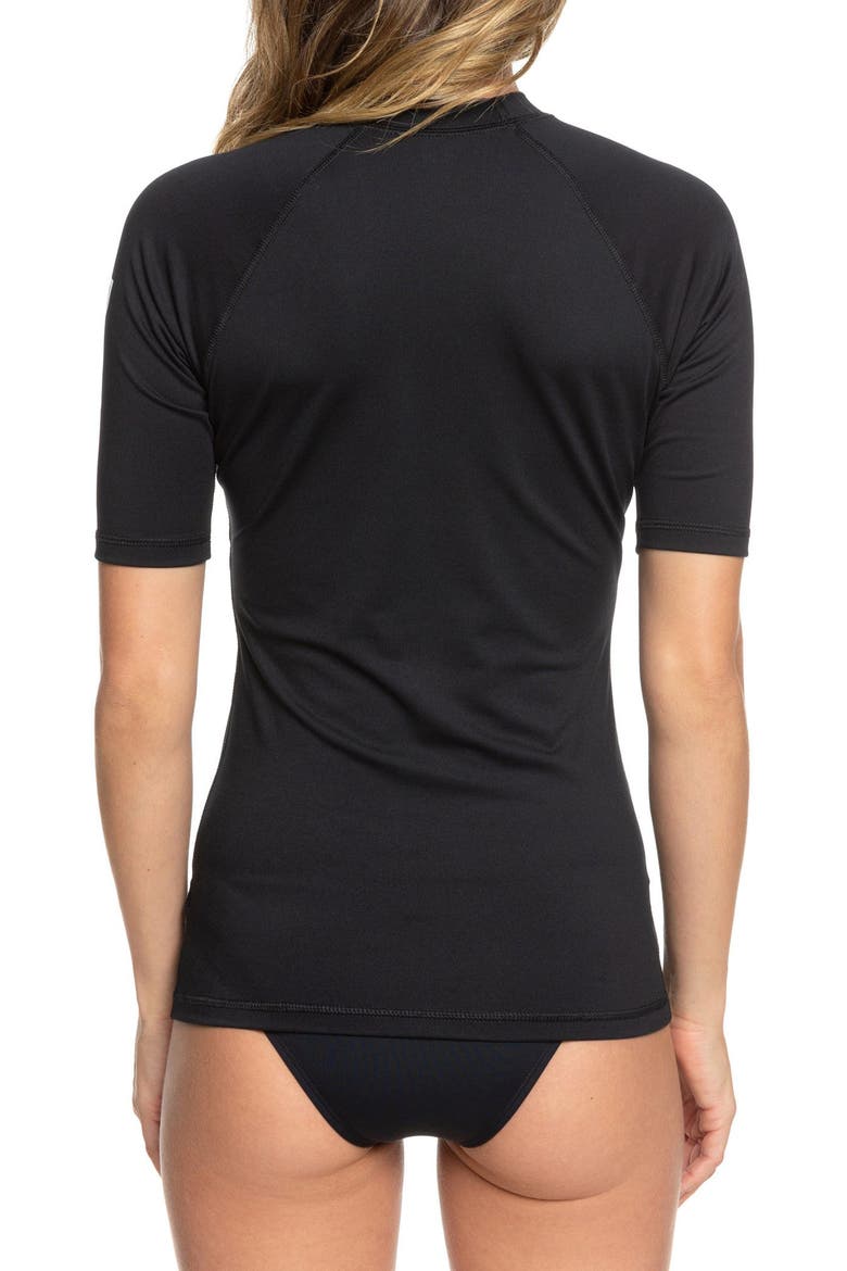 Whole Hearted Short Sleeve Rashguard, Alternate, color, TRUE BLACK