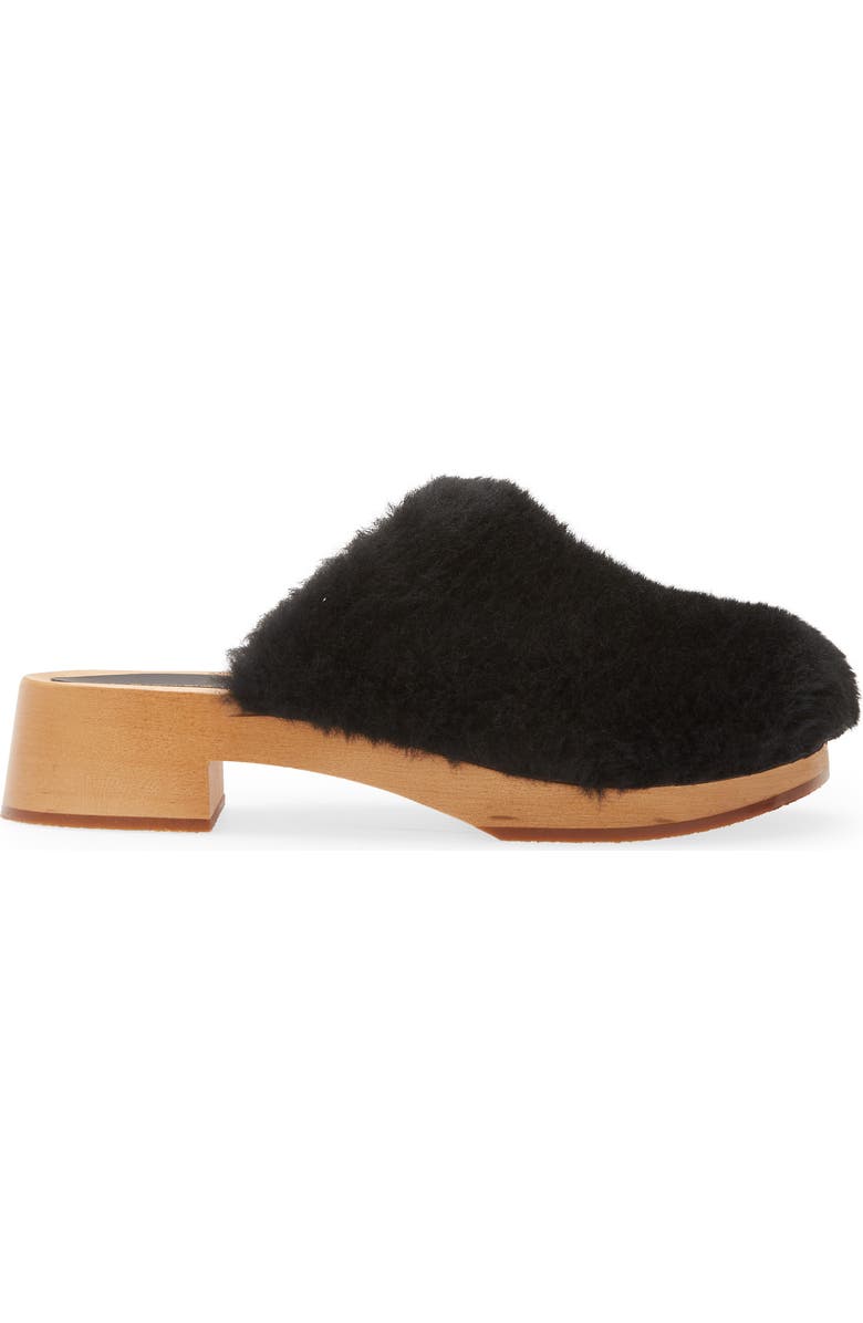 Swedish Hasbeens Fluff Genuine Shearling Clog, Alternate, color,