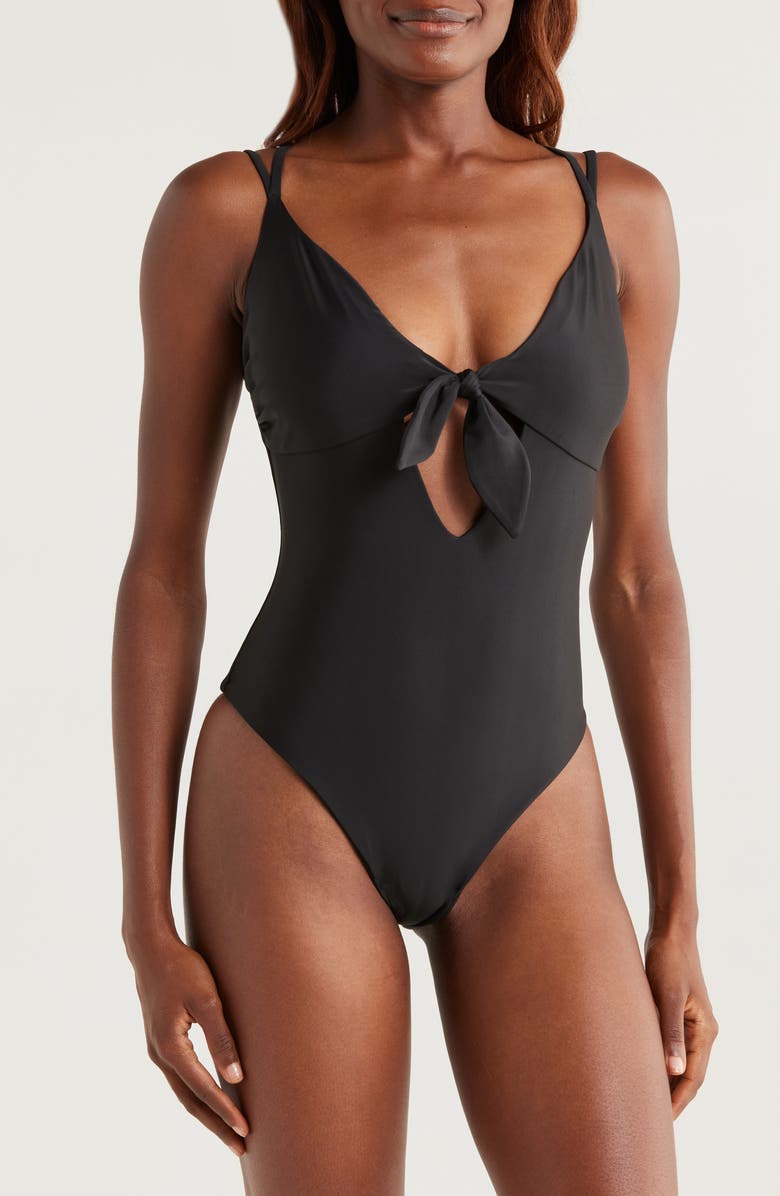 Ramy Brook Nichelle One-Piece Swimsuit, Main, color, Black