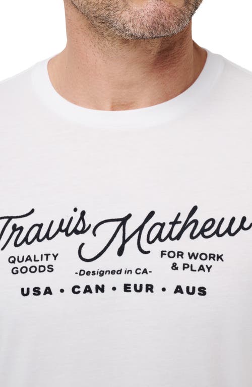 Travismathew Perfect Plan Graphic T-shirt In White
