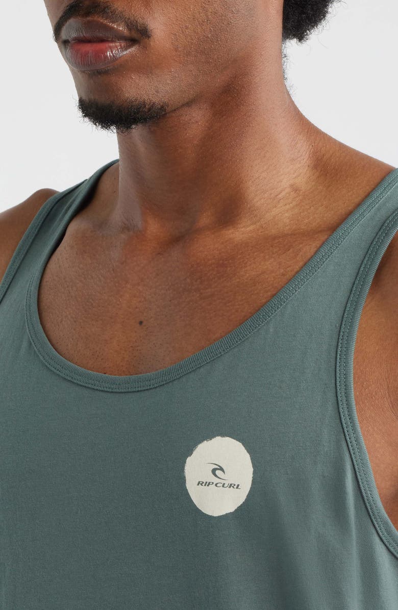 Rip Curl Made For Cotton Graphic Tank, Alternate, color, Moss