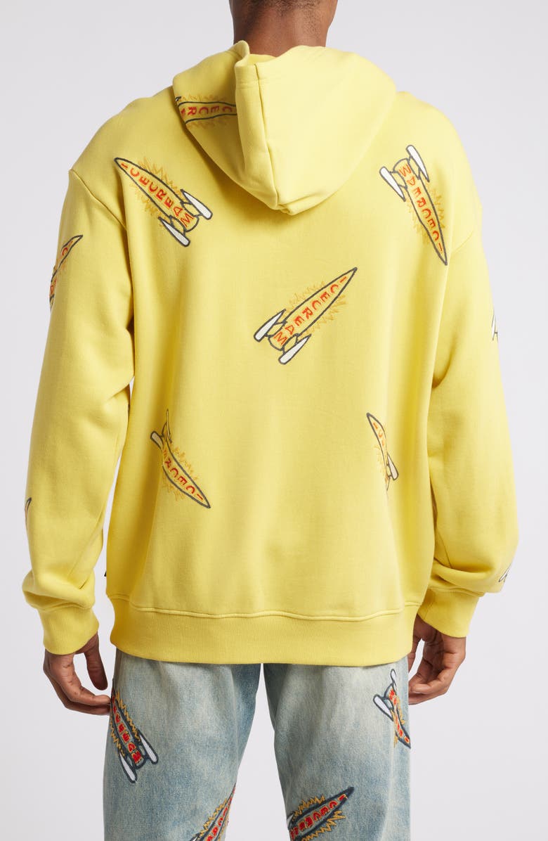 ICECREAM Rockets Embroidered Hoodie, Alternate, color, Cream Gold