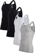 DKNY Pack of 4 Cotton Rib Tanks
