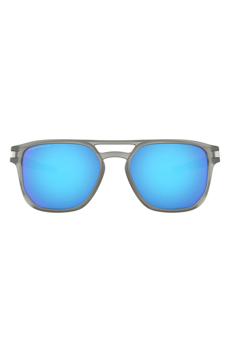 Oakley Prizm<sup>™</sup> Latch<sup>™</sup> Beta 54mm Polarized Square Sunglasses, Main, color, Grey