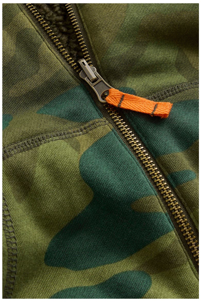 Kids' Fleece Lined Zip Hoodie, Alternate, color, CAMO