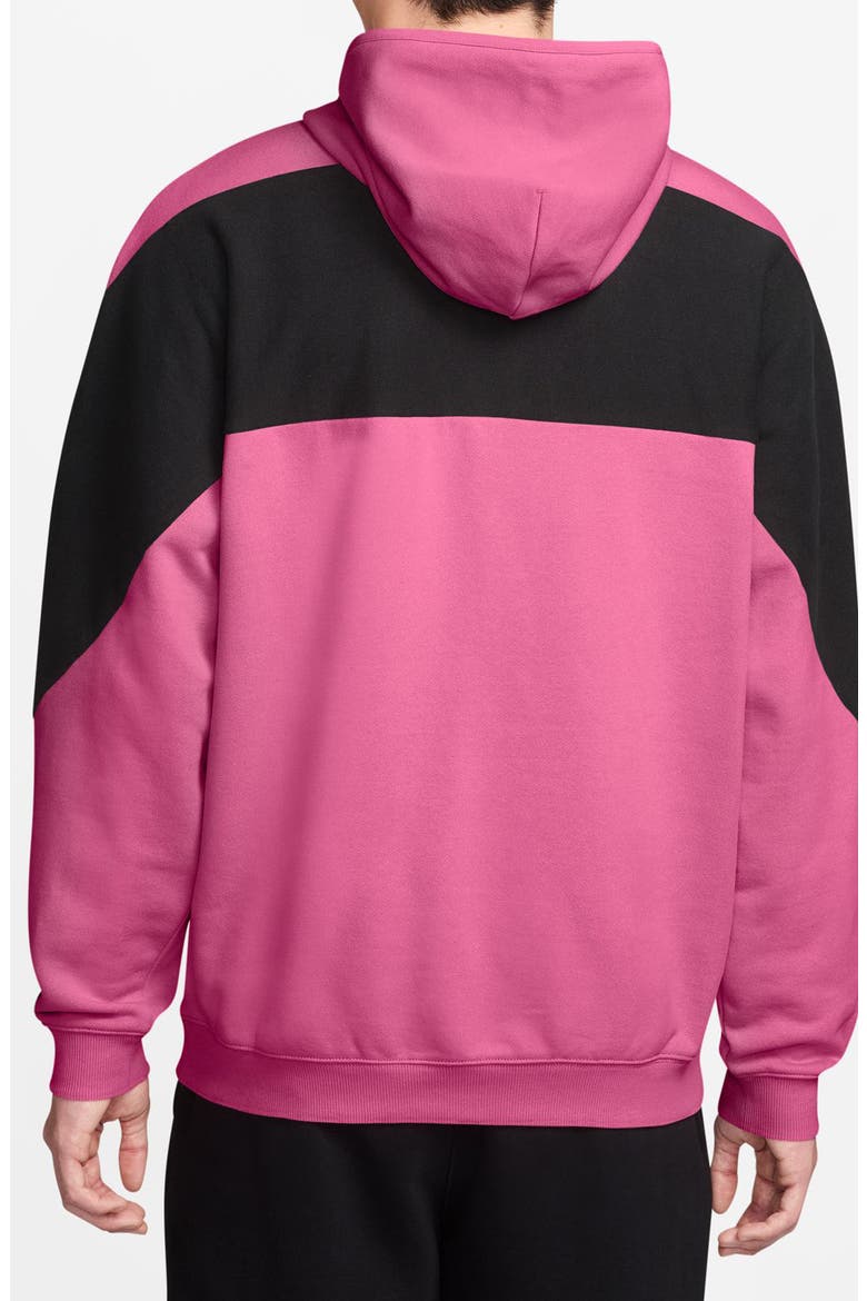 Air Fleece Pullover Hoodie, Alternate, color, PINKSICLE/ BLACK