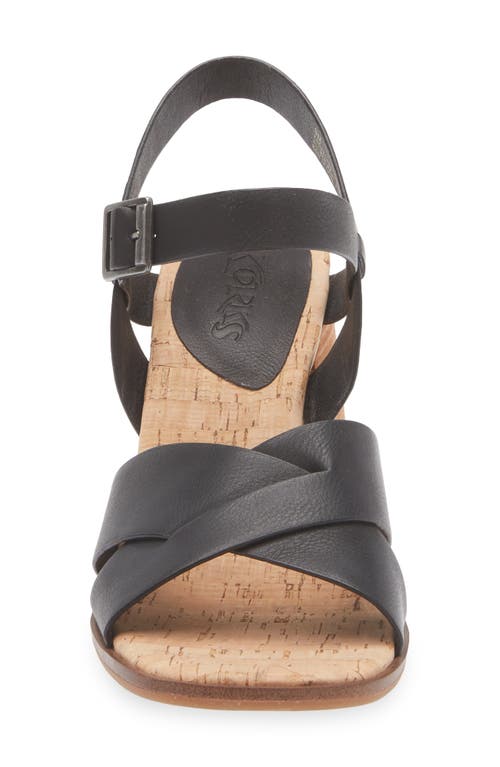 Korks Pacye Block Heel Sandal In Black
