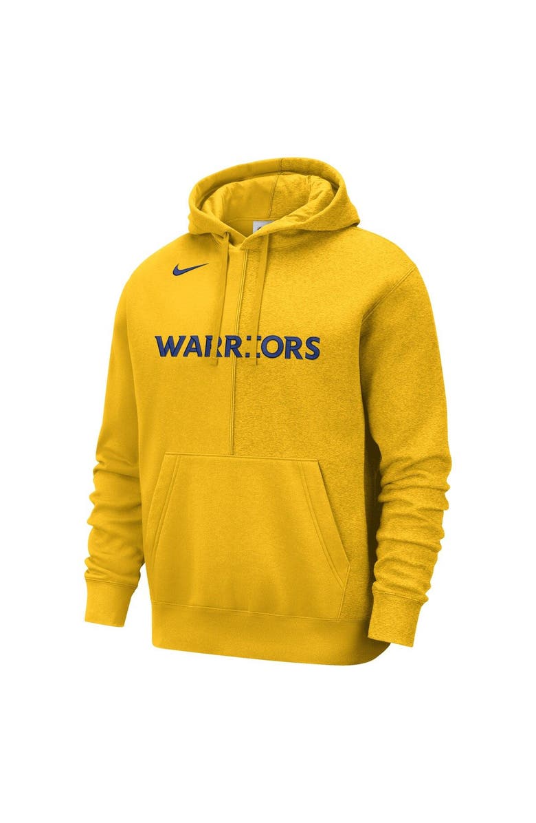Nike Men's Nike Gold Golden State Warriors Courtside Versus Stitch Split Pullover Hoodie, Alternate, color, Gold