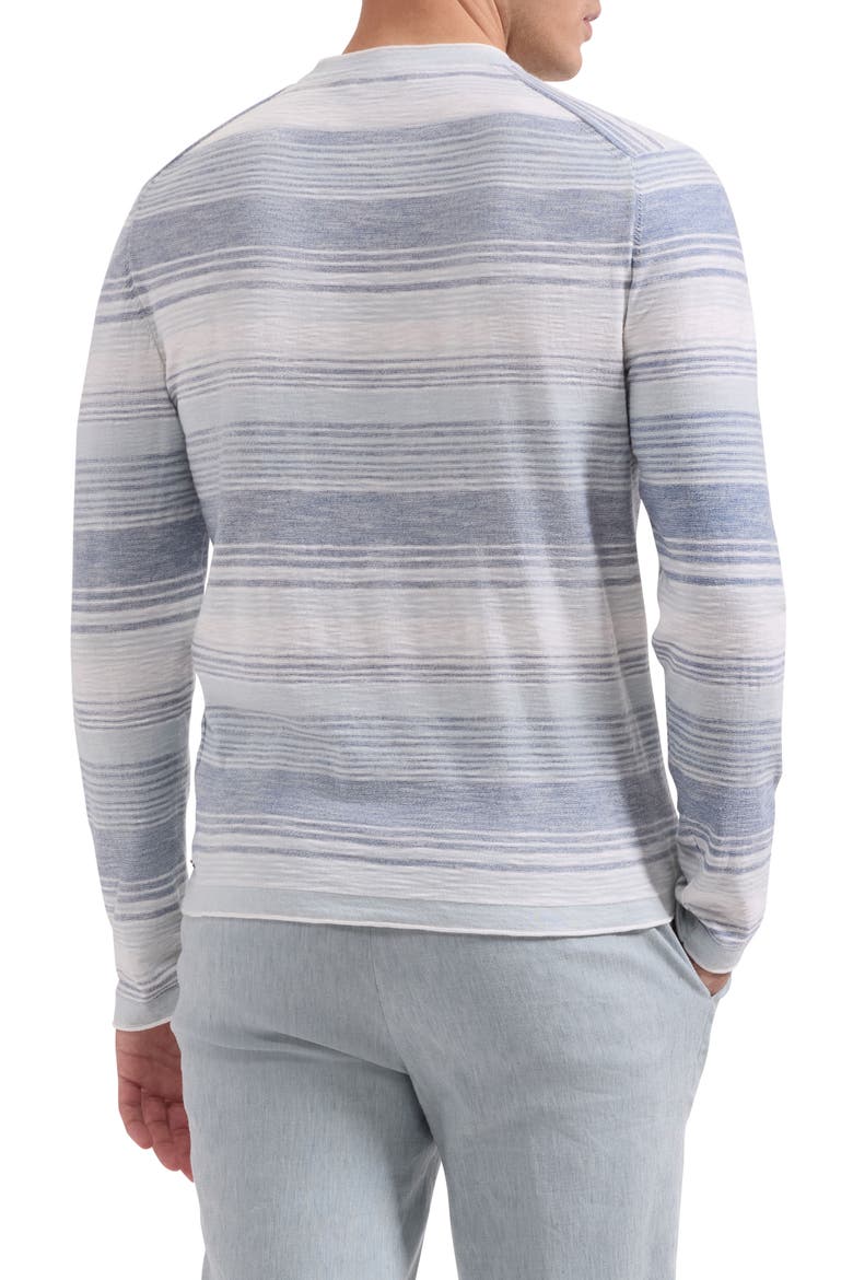 Stripe Cotton Crewneck Sweater, Alternate, color, COBALT