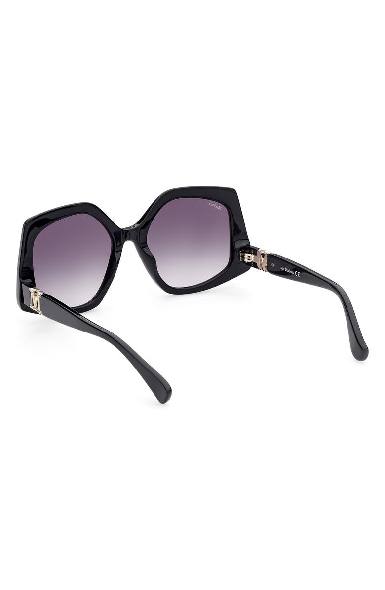 Max Mara 56mm Gradient Geometric Sunglasses, Alternate, color, 