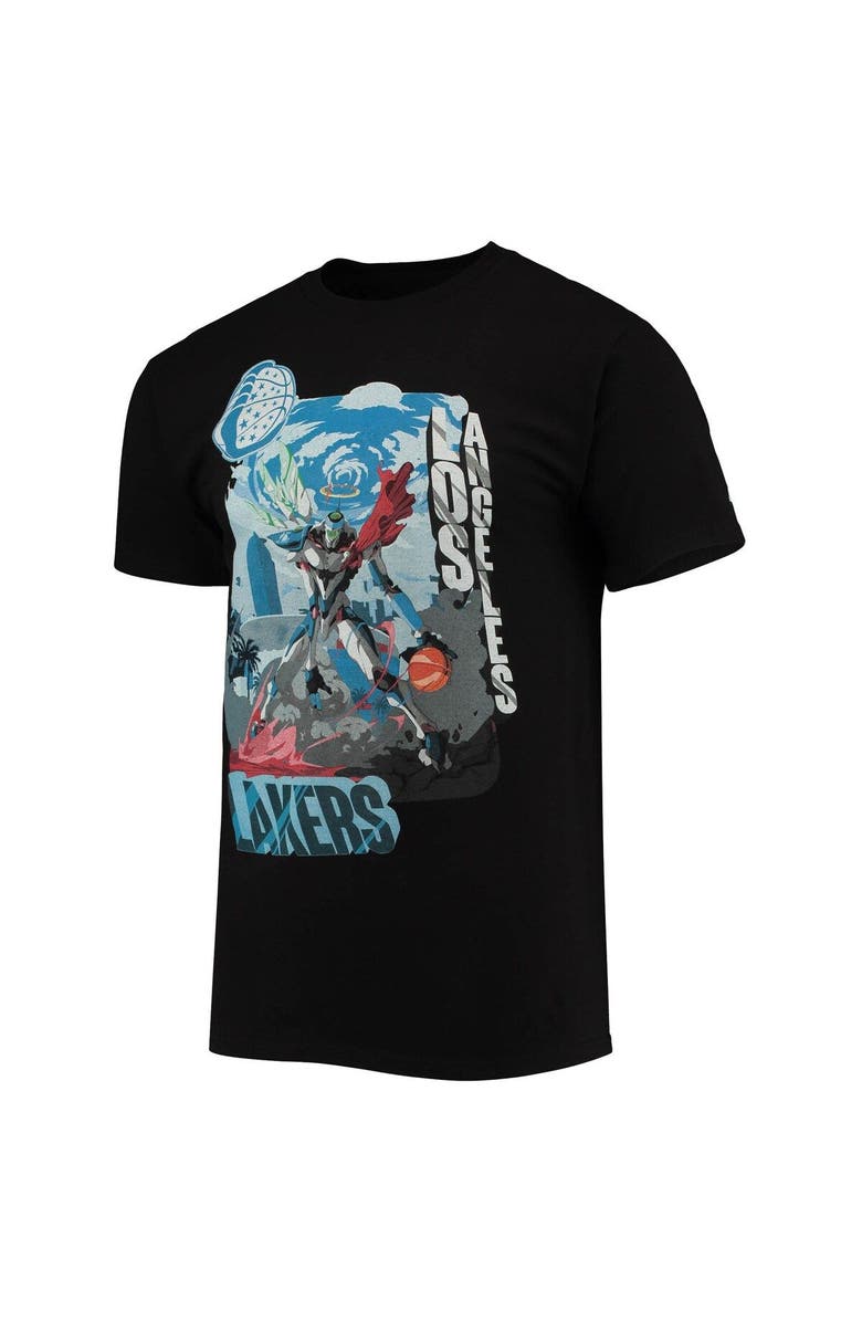 NBA X MCFLYY Men's NBA x McFlyy Black Los Angeles Lakers Identify Artist Series T-Shirt, Alternate, color, Black