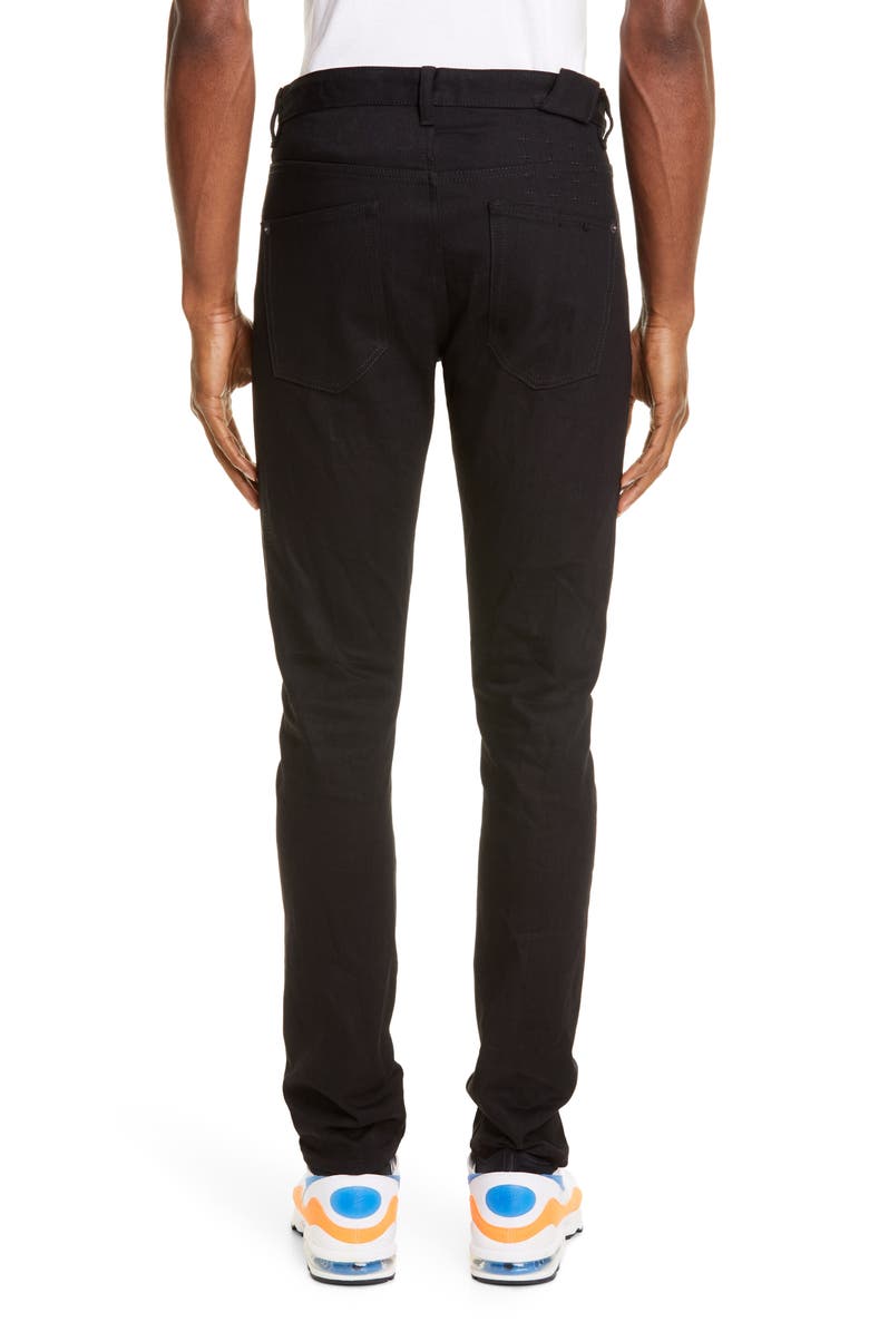 Ksubi Chitch Black Skinny Fit Selvedge Jeans, Alternate, color, 
