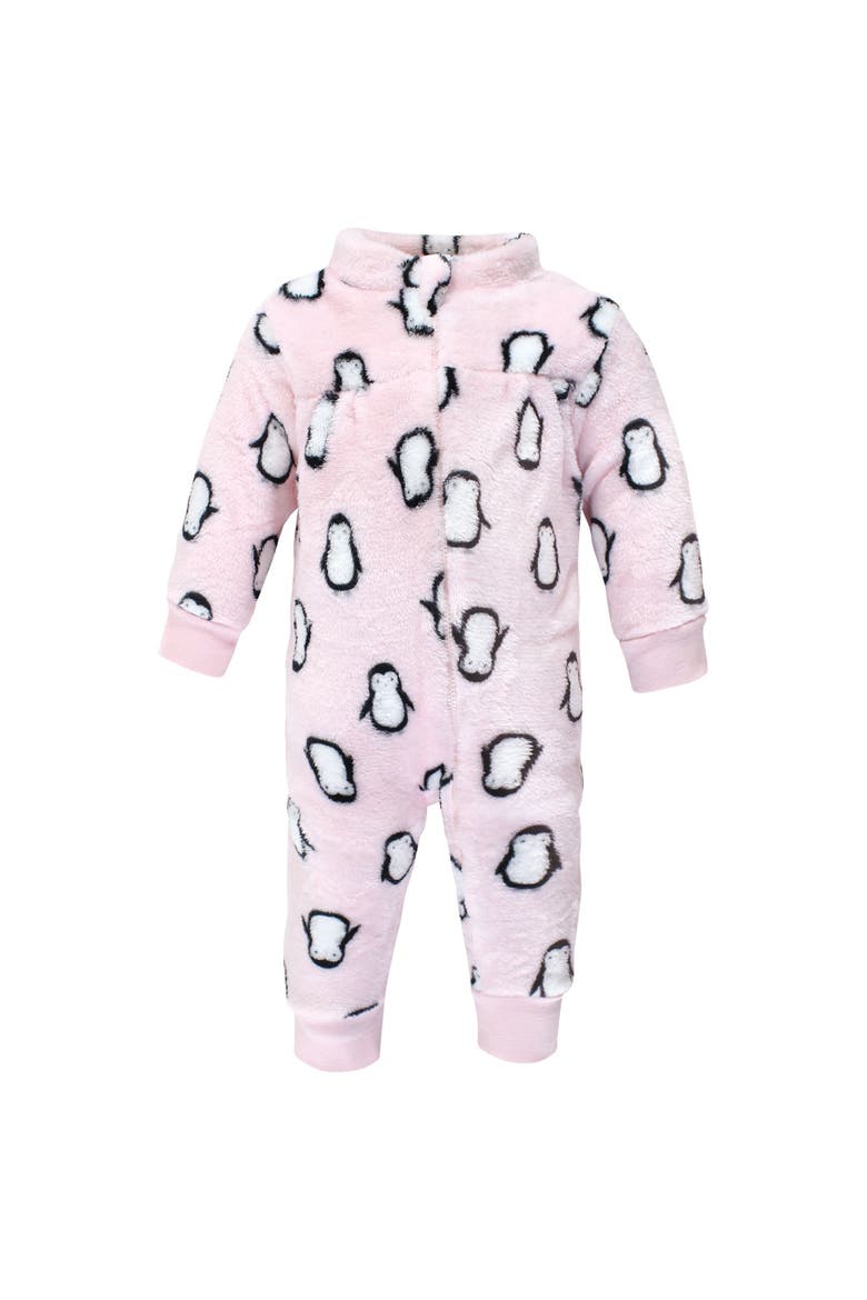 Ultra-soft One-piece Jumpsuits (baby), Alternate, color, Pink Penguin