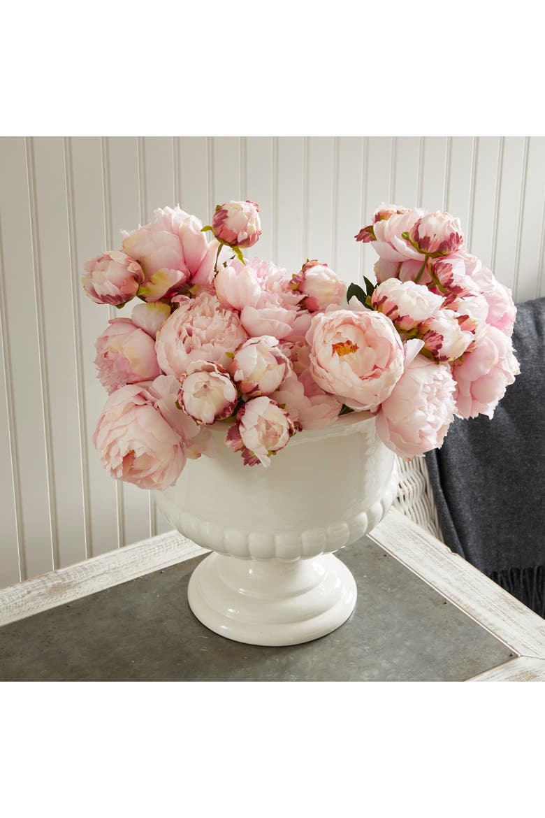 Mirabelle Decorative Pedestal Bowl, Alternate, color, White