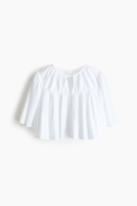 Cropped Cotton Blouse