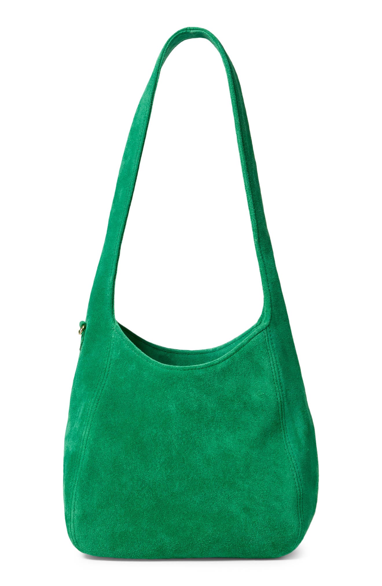 Clare V. Petit Bando Suede Shoulder Bag, Main, color, Grass
