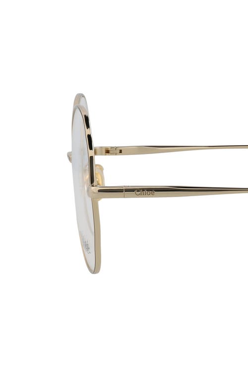Chloé Core 53mm Round Optical Glasses In Gold