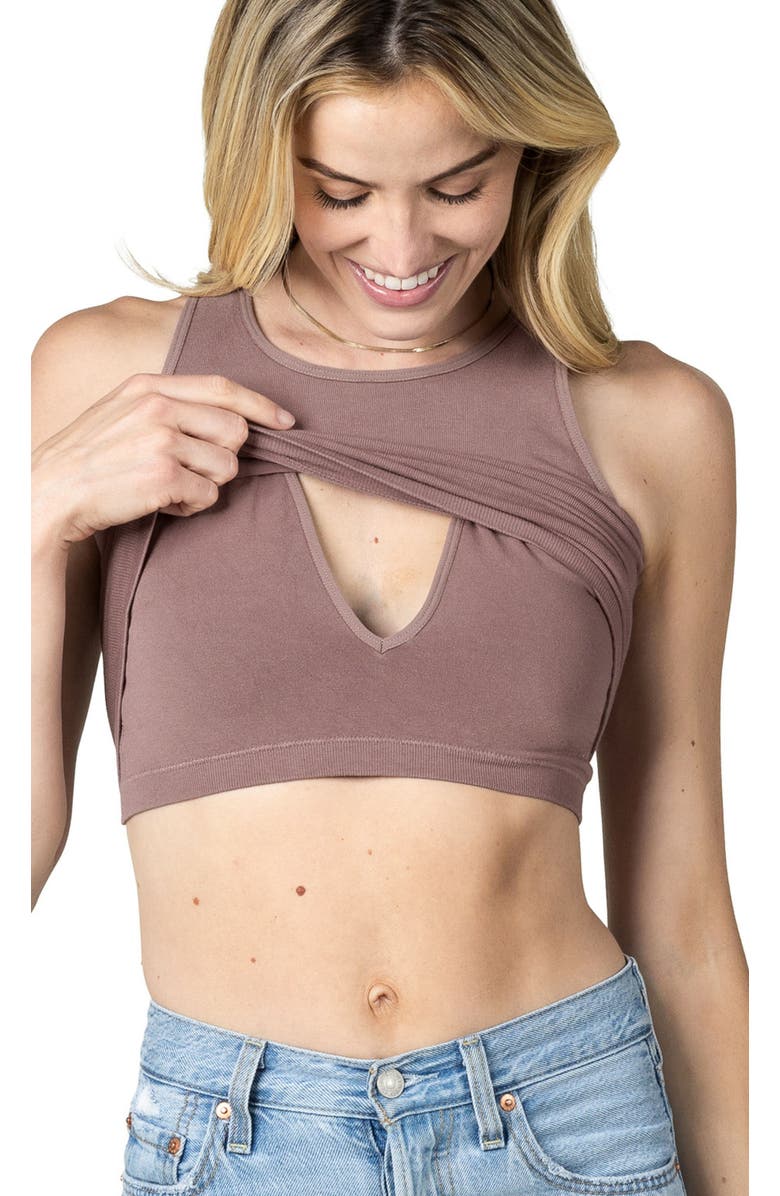 Kindred Bravely Sublime Maternity & Nursing Longline Bra Top, Main, color, Twilight