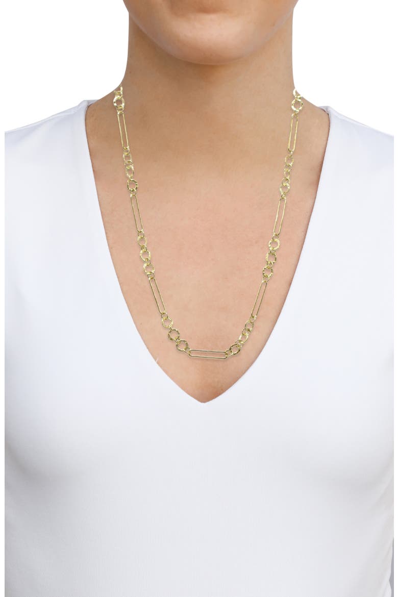 Sueno Paper Clip Chain Necklace, Alternate, color, GOLD