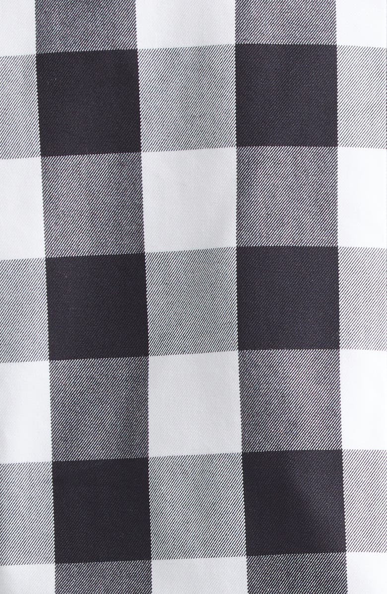 Comme des Garçons Girl Big Gingham Cotton Jacket, Alternate, color, Black