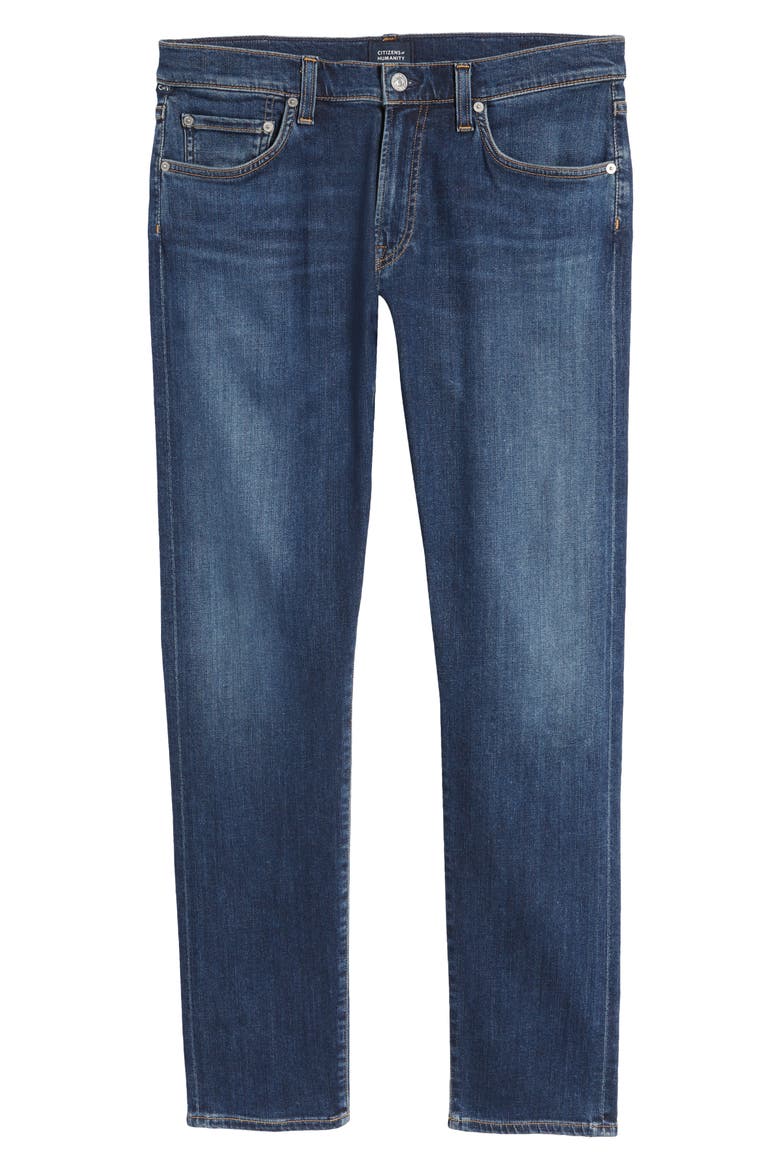Men's London Tapered Slim Fit Jeans, Alternate, color, DUKE DARK INDIGO