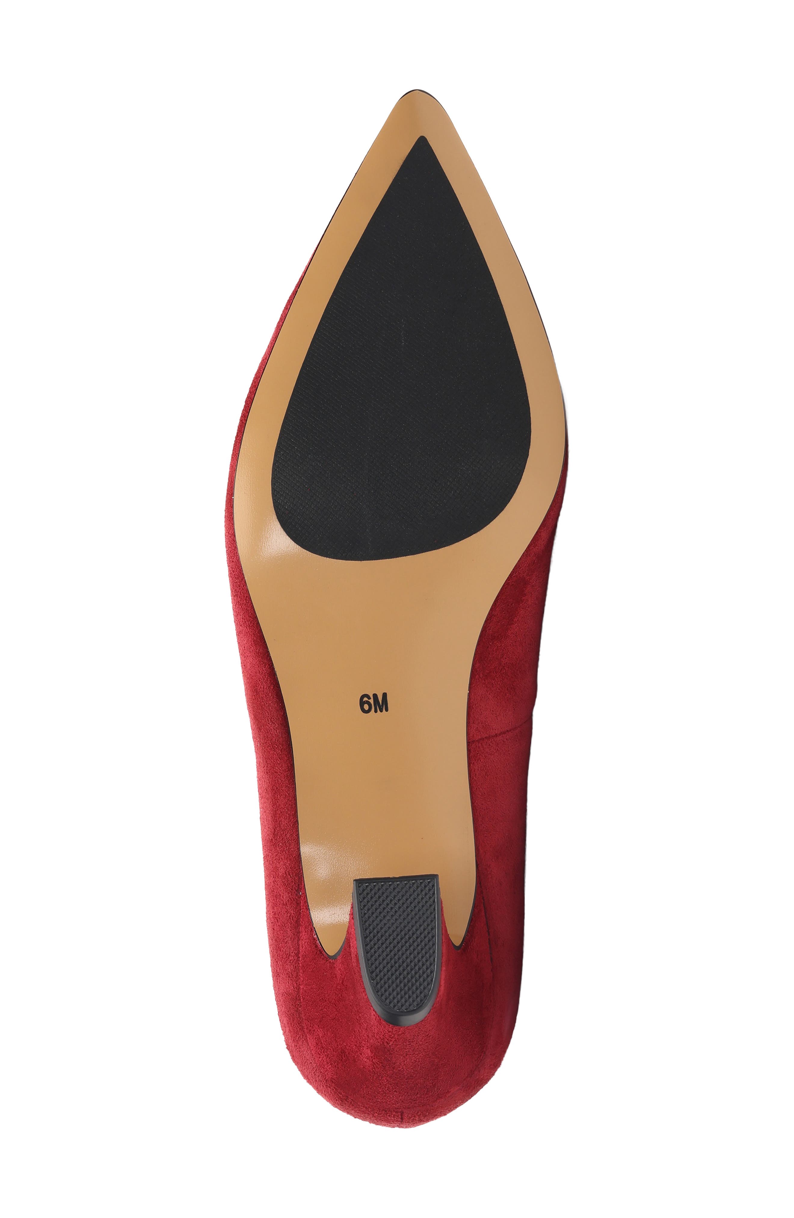 Ophelia Pointed Toe Pump, Alternate, color, RED SUEDE