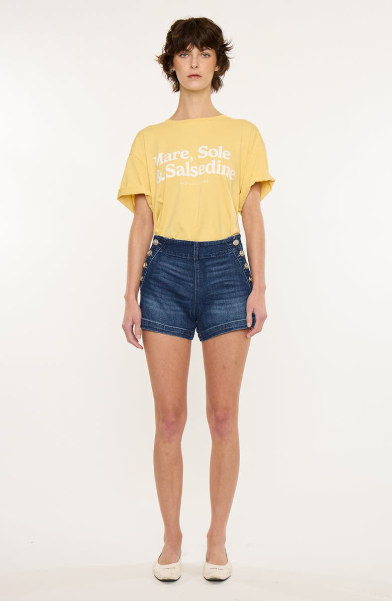 KanCan Sallie High Rise Shorts, Main, color, Dark Wash