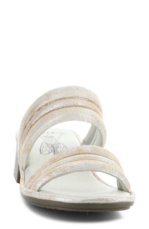 Fly London Eity Block Heel Sandal In 001 Pearl