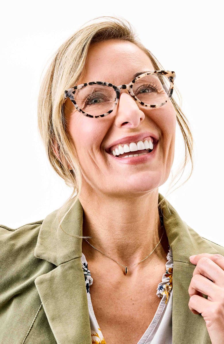 eyebobs Statuette 51mm Cat Eye Reading Glasses, Alternate, color, Vanilla Chop / Light Gold