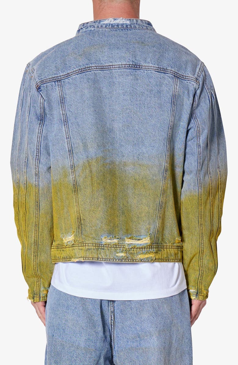 mnml Gradient Zip Denim Jacket, Alternate, color, Blue