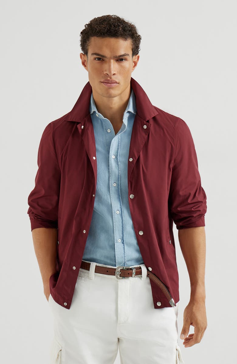 Brunello Cucinelli Nylon jacket, Alternate, color, Cherry