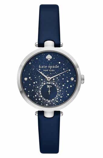 Kate Spade New York Rosedale Leather Strap Watch Green Gold