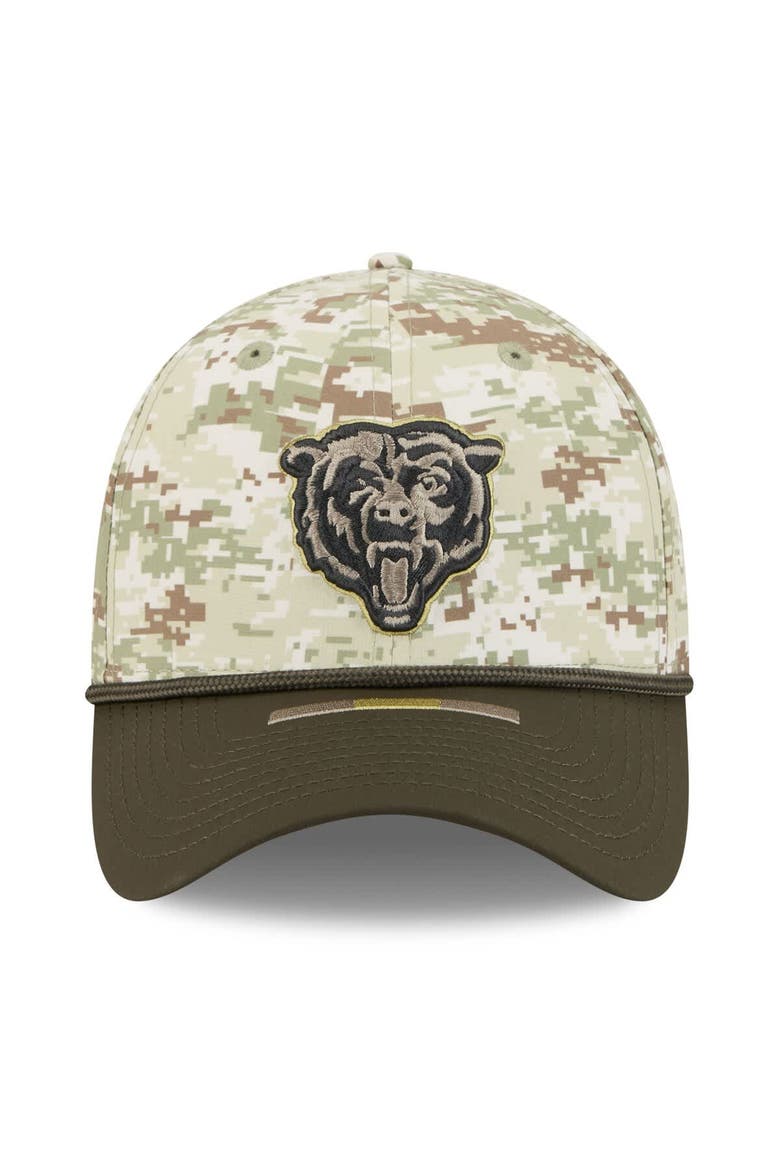Men's New Era  Camo Chicago Bears 2025 Salute to Service 39THIRTY Flex Hat, Alternate, color, Camo