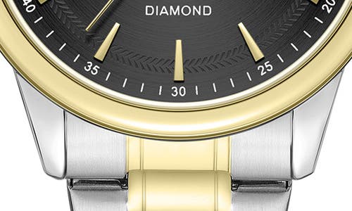 Kenneth Cole Genuine Diamond Two-tone Bracelet Watch, 44mm