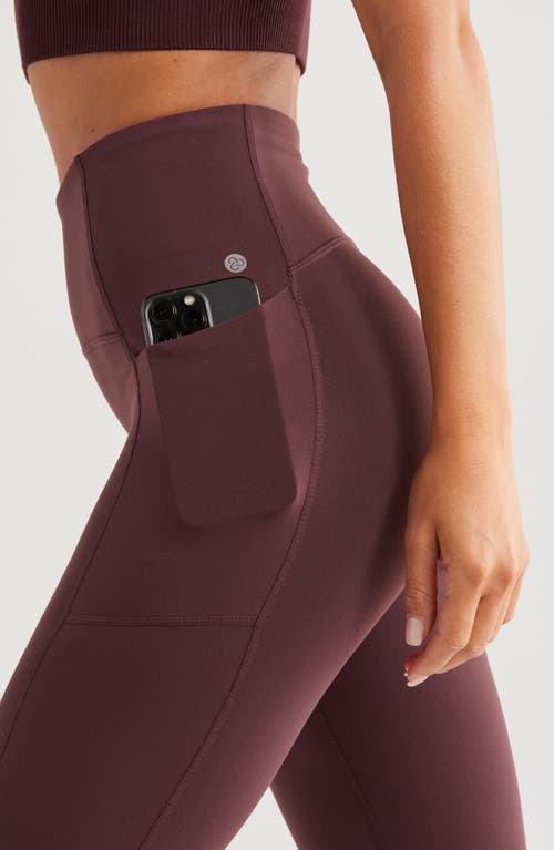 Zella Live In High Waist Leggings In Burgundy