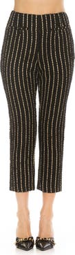 Alexia Admor Clio Stripe Crop Tapered Leg Pants