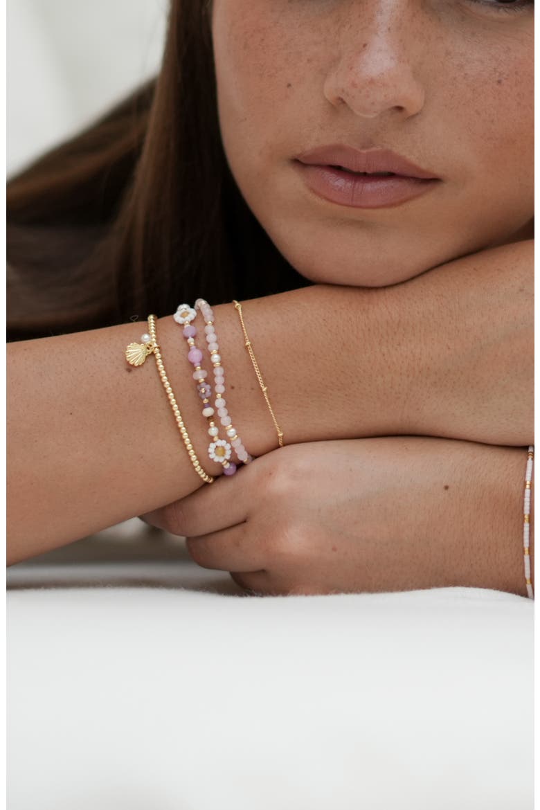 Sienna Seashell Pendant Bracelet, Alternate, color, GOLD