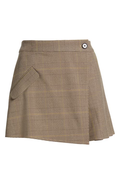 Rails Adriana Asymmetrical Pleated Miniskirt In Brown